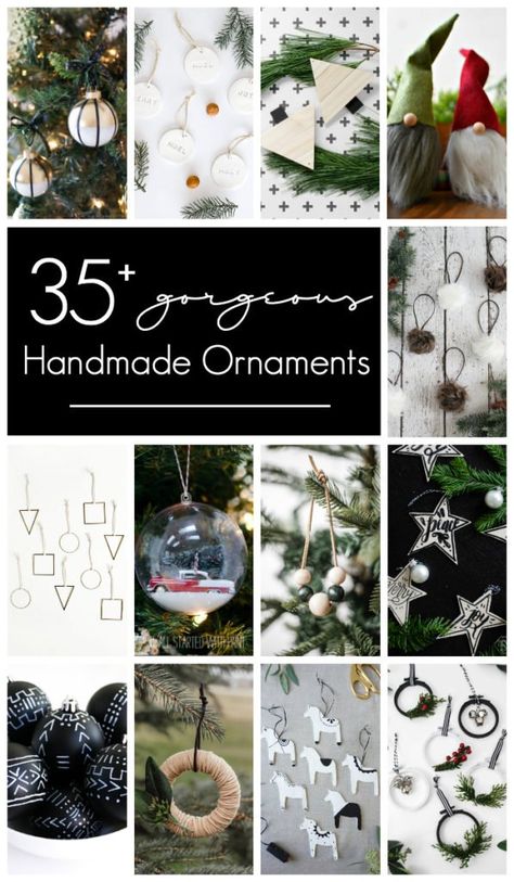 Card Diy Ideas, Easy Diy Stockings, Christmas Card Diy, Burlap Ornaments, Modern Christmas Ornaments, Diy Christmas Tree Ornaments, Easy Handmade, Ornament Diy, Modern Christmas Decor