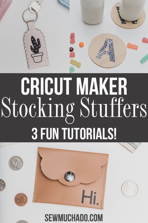 Cricut Joy Keychain Ideas, Circuit Leather Projects, Cheap Cricut Projects, Cricut Leather Keychain, Cricut Leather Projects, Cricut Maker Projects, Leather Keychain Diy, Cricut Leather, Diy Stocking