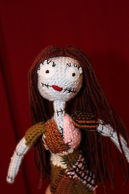 Ravelry: AnnDAngelo's Jack and Sally from Nightmare Before Christmas Sally From Nightmare Before Christmas, Sally Dress, Christmas Crochet Pattern, Crochet Halloween, Crochet Amigurumi Free, Toy Pattern, Jack And Sally, Crochet Dress Pattern, Halloween Crochet