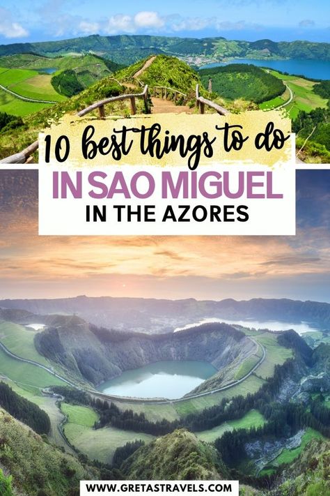 Planning a trip to the island of Sao Miguel in the Azores, Portugal? Find out the best things to do in Sao Miguel with this ultimate guide and bucket list! #azores #portugal #saomiguel #top10 #europe #saomigueltraveltips San Miguel Portugal, San Miguel Azores Portugal, San Miguel Azores, San Miguel Island, Portugal Trip, Azores Portugal, Portugal Vacation, São Miguel Island, The Azores