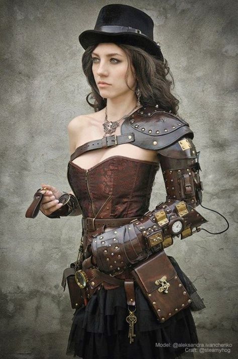 How to look like a Steampunk Woman – Gear Gadgets And Gizmos Steampunk Fashion Women, Steampunk Photography, Corset Steampunk, العصور الوسطى, Steampunk Woman, Steampunk Aesthetic, Mode Steampunk, Steampunk Couture, Steampunk Pirate