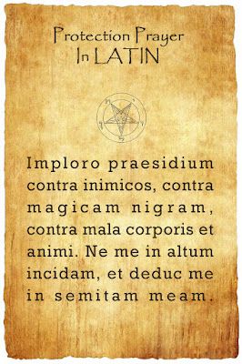 Latin Prayers For Protection, Latin Protection Spell, Latin Spells Magic, Latin Spells Witchcraft, Latin Witch Spells, Spells In Latin, Latin Curses, Best Latin Quotes, Magic Spell Words