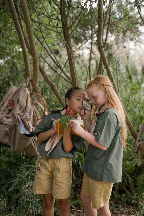 Camping Photoshoot, Sisters Photoshoot Poses, Sisters Photoshoot, Moonrise Kingdom, Kids Garments, Shirt Logo Design, Kid Lifestyle, Forest School, Kids Photoshoot