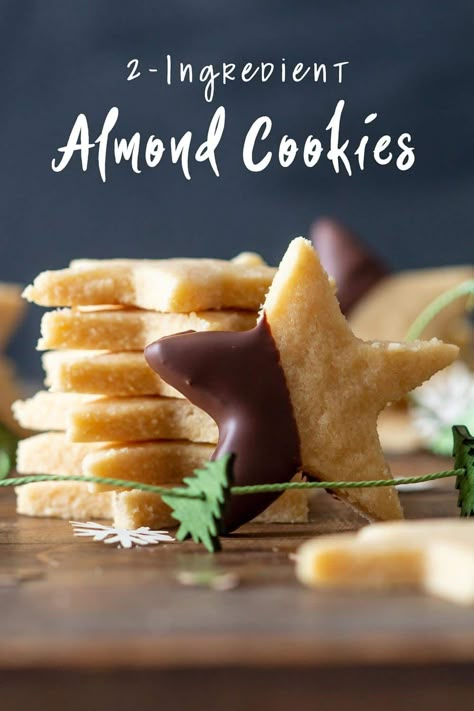 Healthy Christmas Cookies, Glutenfri Baking, Almond Meal Cookies, Almond Flour Cookies, Dairy Free Cookies, Postre Keto, Two Ingredient, Almond Flour Recipes, Delicious Cookies