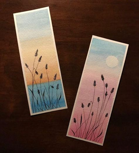 These are handmade watercolor bookmarks, laminated.  Price is for each. Watercolor Bookmarks Ideas, Handmade Bookmarks Diy, Jellyfish Craft, Learn Watercolor Painting, Watercolor Beginner, Creative Bookmarks, Watercolor Books, Watercolor Bookmarks, Diy Bookmarks