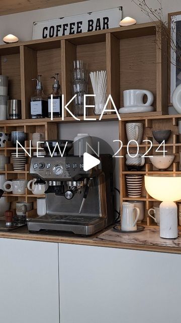 E R I K A on Instagram: "IKEA FIND 🇸🇪👌 New in 2024 Definitly musthave shelf. . Perfect for my Coffee bar.  What do you think?  Don't forget to like and save for later ❤️ Links in my Story 👉  . Follow @herzenstimme for more DiYs Hacks and Upcycling ideas  Werbung/Ad #ikeafind#interiordesign#ikeahome #ikea #organization #ikeahackers #kitchendetails #kitchendecor #coffeecorner #musthave #@ikeadeutschland @ikeahack @ikea @ikeahackersofficial @ikeacreativeideas" Ikea Kitchen Shelf Hack, Ikea Kallax Hack Coffee Bar, Bekvam Coffee Station, Diy Coffee Corner, Ikea Hack Coffee Bar, Ikea Coffee Bar Hack, Coffee Bar Ideas Ikea, Coffee Corner Ikea, Ikea Coffee Corner