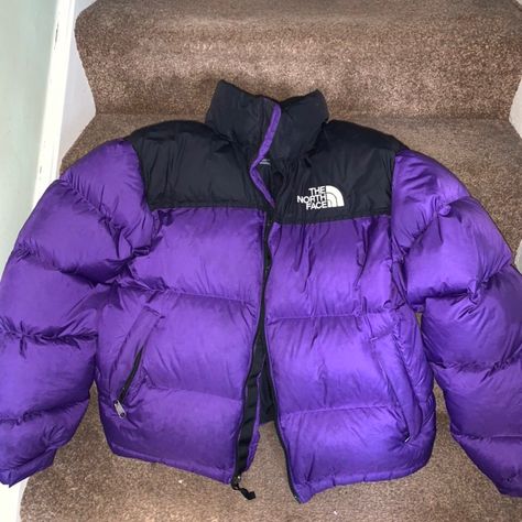 Purple North Face Jacket, North Face 700, North Face Nuptse, North Face Purple, Mens Trendy Outfits, Down Puffer Jacket, Down Vest, North Face Mens, North Face Jacket