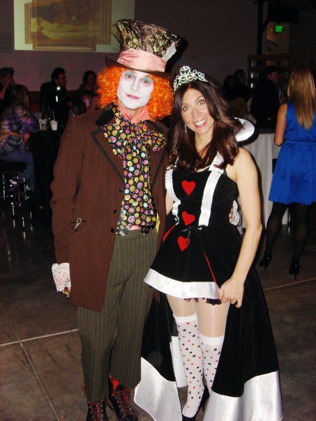 Mad Hatter and Queen of Hearts Queen Of Hearts And Mad Hatter Costume, Hatter Costume, Mad Hatter Costume, Queen Of Hearts Costume, Caribbean Carnival, Queen Of Hearts, Mad Hatter, Holiday Ideas, Costume Ideas