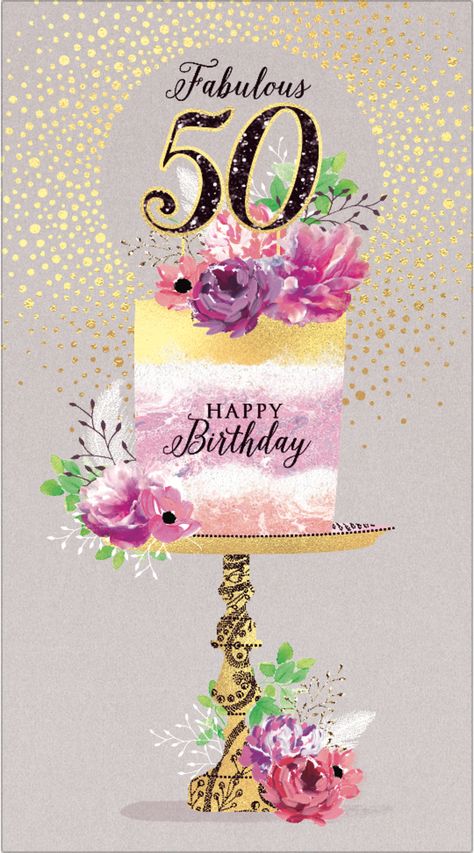 Happy 50th Birthday Wishes, 50th Birthday Wishes, Fabulous 50, Birthday Cake Decorating Ideas, Happy Birthday Wishes Photos, Happy Birthday Art, 50 Birthday, Happy Birthday Greetings Friends, Happy Birthday Wishes Cards