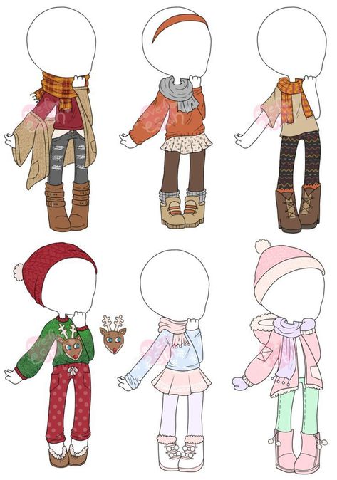 Autumn Outfits Drawing, Gacha Winter Outfits, Anime Clothes Drawing, Winter Outfits Drawing, Custom Outfits, Clothes Drawing, Manga Clothes, Drawing Png, Clothing Sketches