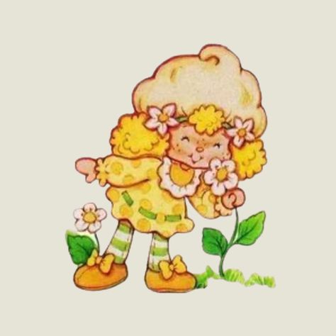 Vintage Strawberry Shortcake, Vintage Strawberry, Strawberry Shortcake, App Icon, Yellow, Flowers, Hair