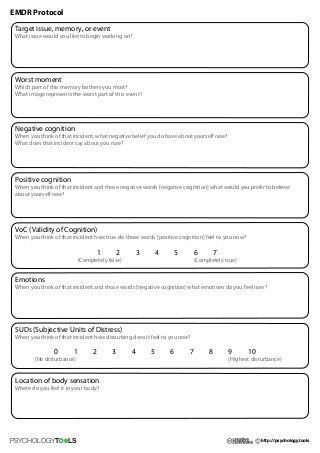 EMDR Protocol Emdr Training, Clinical Social Work, Emdr Therapy, Mental Health Counseling, Therapy Counseling, Family Therapy, Counseling Resources, Group Therapy, Therapy Worksheets