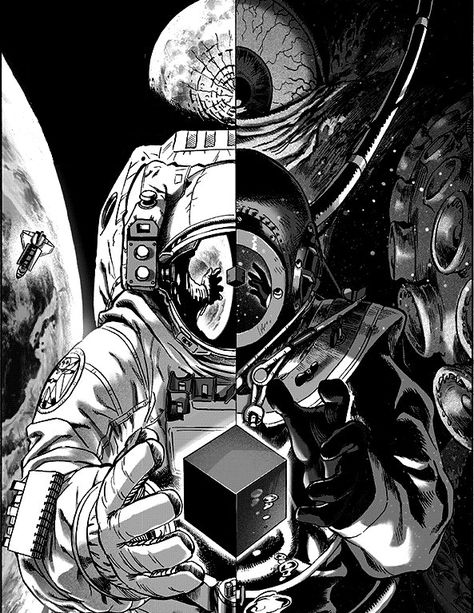 Opm Manga, Yusuke Murata, Astronaut Drawing, Saitama One Punch, Saitama One Punch Man, Doodle Art Flowers, Space Drawings, Wolf Artwork, One Punch Man Manga