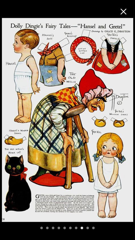 Dolly Dingle, Hansel Gretel, Papel Vintage, Hansel And Gretel, Campbell Soup, Paper Dolls Printable, Vintage Paper Dolls, Paper Toys, Paper Doll