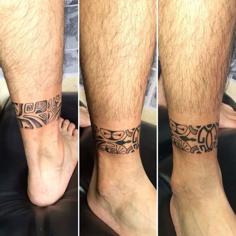 Maori Ankle Band Tattoo Men, Ankle Band Tattoo, Ankle Tattoo Men, Leg Band Tattoos, Band Tattoos For Men, Tattoo Son, Unique Tattoos For Men, Cuff Tattoo, Tatuagem Masculina Pequena