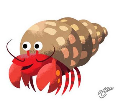 Hermit Crab Illustration Cute, Hermit Illustration, Hermit Crab Illustration, Hermit Crab Art, Random Reference, Crab Illustration, Hidden Games, Dream Illustration, Crab Art