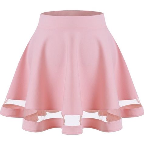 Wedtrend Women's Basic Versatile Stretchy Flared Casual Mini Skater... ❤ liked on Polyvore featuring skirts, mini skirts, pink skirt, pink circle skirt, circle skirts and mini skater skirt Midi Rock Outfit, Flare Skirts, Pink Skater Skirt, Flared Skater Skirt, Skirt Circle, Flared Skirts, Rok Mini, Circle Skirts, Pink Circle