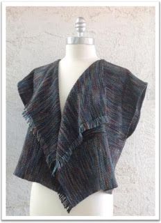 ZoZo Artwear by Lois Weaver: Judi Vest Zoom Loom, Rigid Heddle Loom, Saori Weaving, Handwoven Shawls, Jacket Ideas, Rigid Heddle Weaving, Heddle Loom, Jacket Pattern Sewing, Woven Scarves