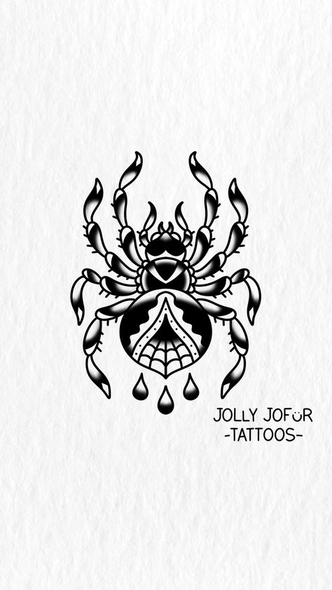 #tattoo #tattoos #inked #tattooart #tattooed #tattooideas #tattoodesign #tattooinspiration #tattoosleeve #tattooflash #inkedgirls #tattooedwomen  #InkLaughs  #TattooFails Traditional Spider Tattoo Flash, Old School Spider Tattoo, Tatto Old Scold, Spider Tattoo Traditional, Old School Tattoo Men, Spider Tattoo Men, Old School Flash Tattoo, Traditional Spider Tattoo, Spider Tattoo Design