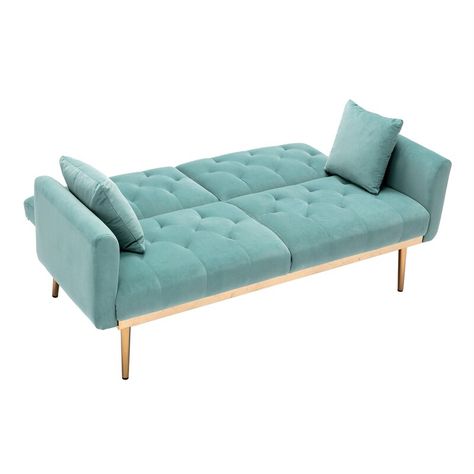 Mercer41 Appledorf 63.77'' Velvet Square Arm & Reviews | Wayfair Pastel Green Sofa, Accent Sofa, High Quality Sofas, Reception Sofa, Table Square, Velvet Loveseat, Futon Sofa Bed, Sofa Loveseat, Pink Teddy