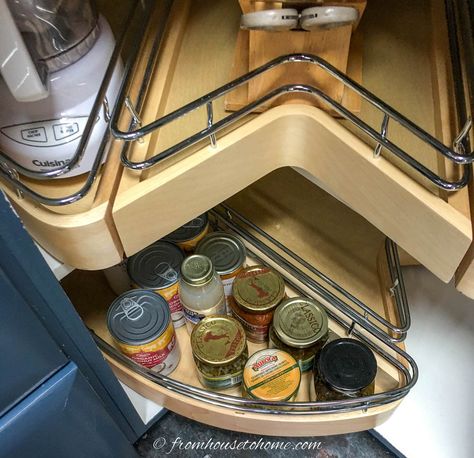 Lazy Susan Cabinet Hardware Placement, Alternatives To Lazy Susan Cabinet, Spice Organization Corner Cabinet, Tall Lazy Susan Pantry, Organize Lazy Susan Corner Cabinet, Lazy Susan Cabinet Redo, Lazy Susan Replacement Ideas, Corner Lazy Susan Cabinet Organization, Lazy Susan Cabinet Ideas