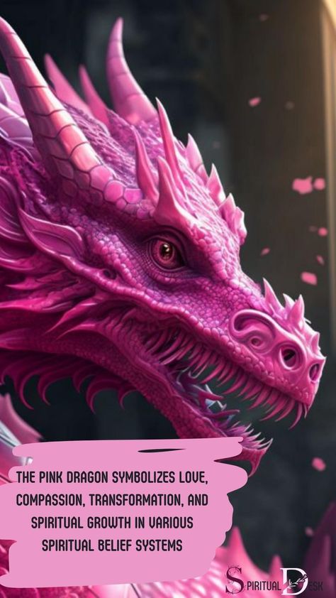 The pink dragon symbolizes love, compassion, transformation, and spiritual growth in various spiritual belief systems. Embark on a mystical journey as we delve into the profound symbolism of the pink dragon in spiritual practices. #instalove #practice #practices #journey #belief Dragon Spirit Animal, Cool Dragon Pictures, Dragon Meaning, Dragon Makeup, Fantasy Dragon Art, Love Dragon, Nightmare Alley, Mystical Dragon, Dragon Quotes