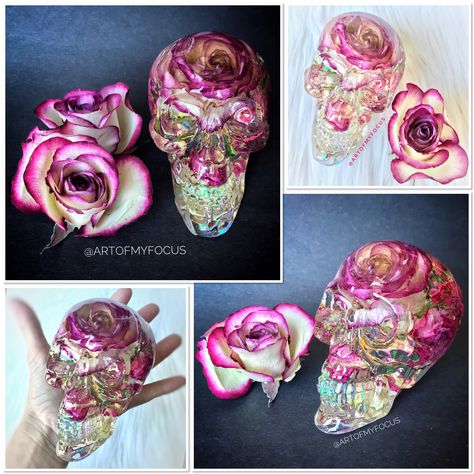 Large Resin Skull Skull Crafts, Skull Mold, Resin Skull, Flower Resin Jewelry, Epoxy Resin Diy, Resin Crafts Tutorial, Alcohol Ink Crafts, Resin Art Painting, Diy Resin Projects