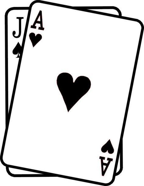 Blackjack Tattoo Ideas, Blackjack Tattoo, Poker Tattoo, Playing Card Tattoos, 777 Tattoo, Clever Logo Design, Card Tattoo Designs, Jack Of Hearts, Ace Card