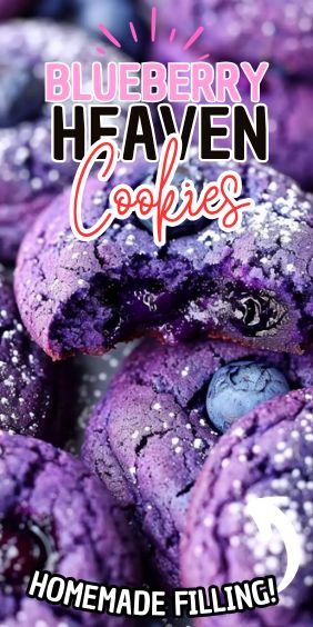 Blueberry Heaven Cookies Blueberry Cream Cookies, Blueberry Heaven Cookies, Blueberry Crinkle Cookies, Blueberry Pie Cookies Recipe, Blue Cookies Recipe, Blueberry Sugar Cookies, Blueberry Cookies Recipes, Butter Substitute, Family Snacks