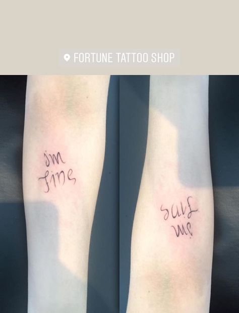 Future's Gonna Be Okay Tattoo, Bts Matching Tattoos, Kdrama Tattoo Ideas, Bts Tatoos Idea, Subtle Bts Tattoo, Save Me Tattoo, Tattoo Bts, Bts Tattoo, Kpop Tattoos