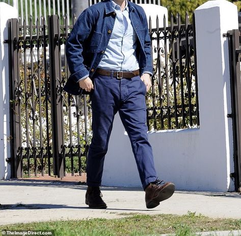 Joe Goldberg, Penn Badgley, Jacket Store, London Apartment, Old Money Style, Custom Jacket, Wool Vest, Blue Denim Jacket, Collar Shirt