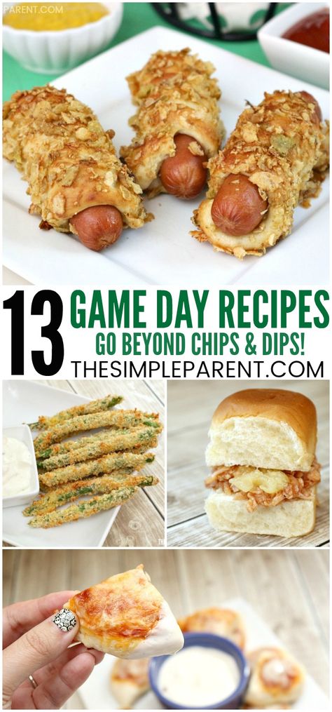 Game Day Easy Finger Foods - These recipes for quick appetizers are great for kids and adults who come over for a football tailgating or homegating party! (They can also be used as quick dinner ideas and a great for a crowd!) Check out the Jalapeno Pretzel Dog recipe! It's a favorite around our house!  via @thesimpleparent Pretzel Dog Recipe, Homegating Party, Party Food Ideas For Adults, Pretzel Dog, Easy Finger Foods, Pretzel Recipes, Quick Dinner Ideas, Appetizers For A Crowd, Delicious Appetizer Recipes