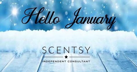 Scentsy January Banner, Scentsy Facebook Cover, Scentsy Banner, Scentsy Pictures, Scentsy Facebook, Fb Banner, Hello January, Scentsy Consultant Ideas, Scentsy Business