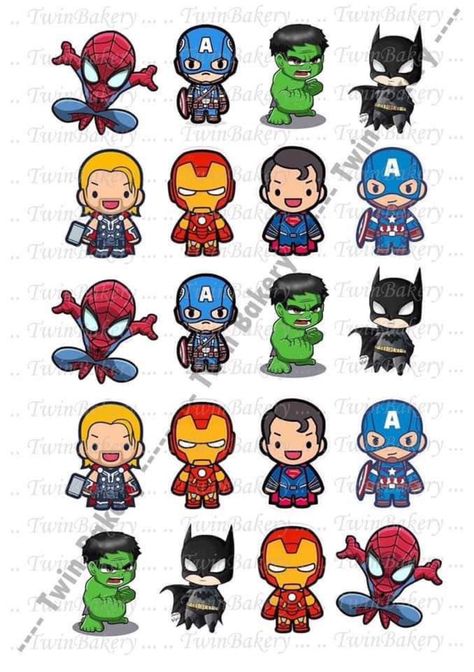 Avengers Cartoon Characters, Avengers Stickers Printable, Superhero Cartoon Drawing, Baby Marvel Characters, Avengers Drawings Easy, Easy Cartoon Characters, Mom Drawing, Superman Kids, Baby Marvel