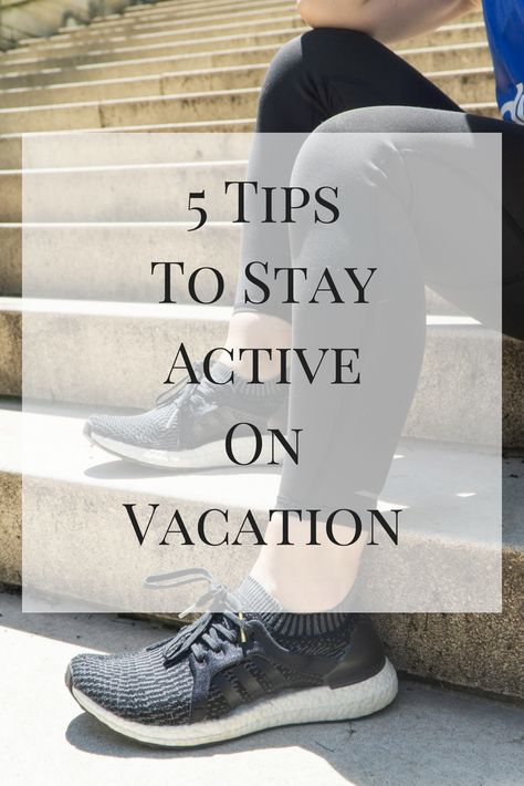 Although vacation can be times to relax, they can also be a great way to see new sights and explore. Here are my 5 tips to stay active on vacation! Staying Active, Inside Job, Personal Trainers, Travel Workout, Stay Active, Fitness Activities, Relax Time, Fitness Trainer, Active Lifestyle