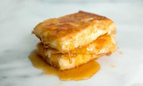 Fried Feta with Honey Is the Sweetest Breakfast Feta With Honey, Fried Feta, Feta Cheese Recipes, Greek Men, Breakfast Recipes Sweet, Greek Cooking, Phyllo Dough, Sweet Breakfast, Greek Recipes