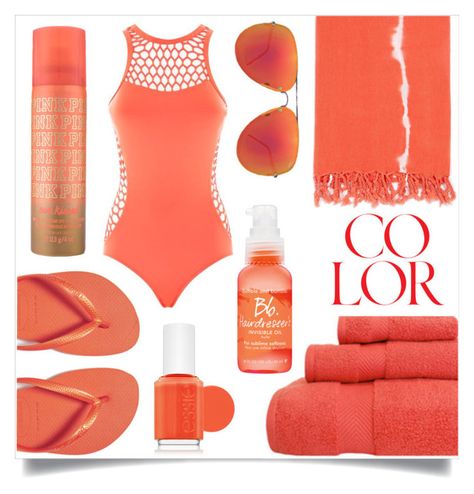 "coral swimsuit" by rehannah-o ❤ liked on Polyvore featuring Seafolly, Havaianas, Essie, Bumble and bumble, Quay and Turkish-T Coral Swimsuit, You Look Fab, Celebrity Style Guide, Swimsuits Outfits, Bumble And Bumble, 2017 Fashion Trends, Polyvore Set, Essie, Polyvore Fashion