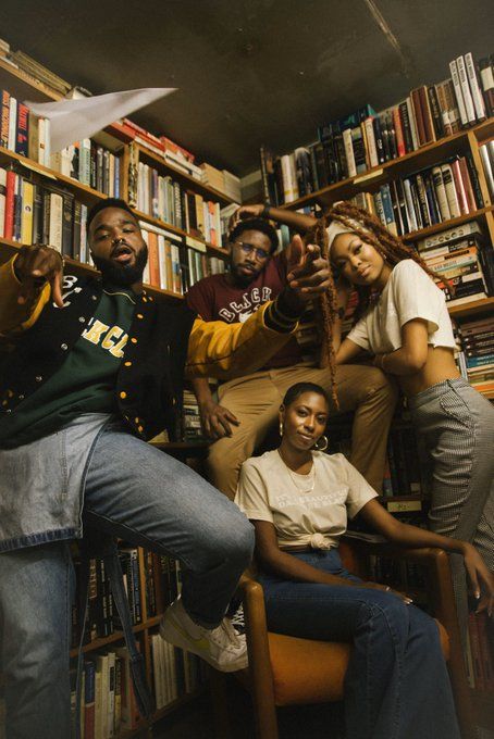 College In The 90s, Black Excellence Photoshoot, Varsity Jacket Photoshoot, Classroom Photoshoot, Active Photoshoot, Library Photo Shoot, Black Diaspora, 2000s Photoshoot, School Photoshoot