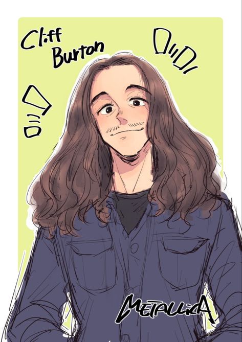 Kirk Hammet Fanart, Cliff Burton Fanart, James Hetfield Fanart, Klars Metallica Fanart, Metallica Fanart Cute, Metallica Fanart, Cliff And James Metallica, Metallica With Cliff Burton, Metal Drawing