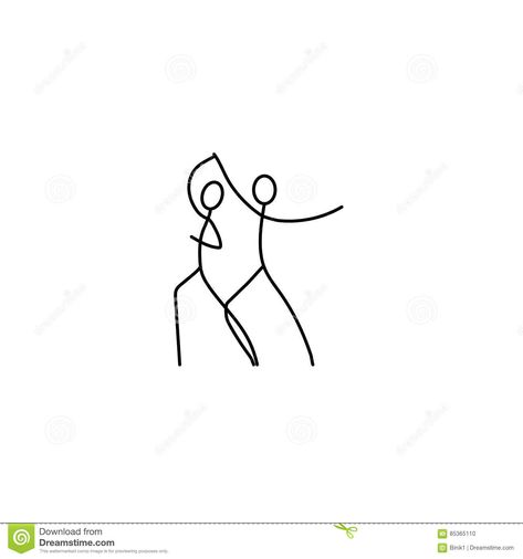 Stick Figures Dancing Together, Two People Dancing Tattoo Simple, Dance Doodles Simple, Dancing People Drawing, Two People Dancing Tattoo, Two People Dancing Drawing, Dance Drawings Easy, People Dancing Drawing, Dancing People Tattoo