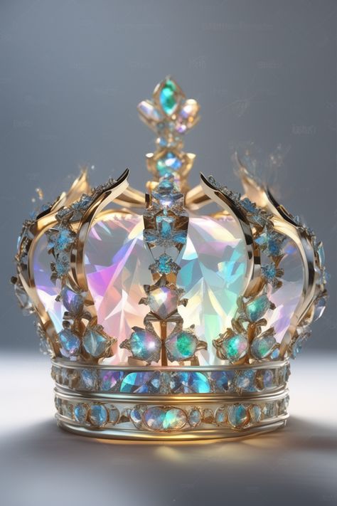 fantasy crown Fantasy Crown Queens, Fantasy Crowns, Glass Crown, Fantasy Crown, Jewelry Magic, Fantasy Queen, Crown Aesthetic, Magic Mountain, Kings Crown