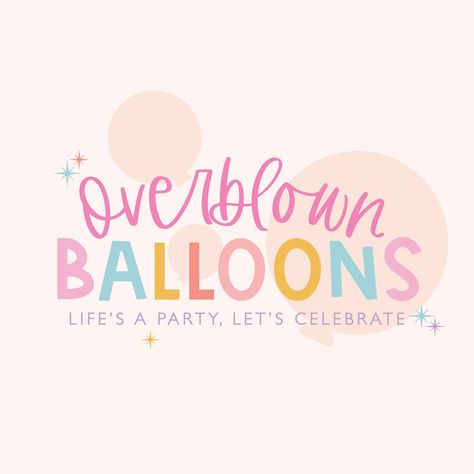 did a little color refresh for @overblownballoons 🤩 We're starting work on her BRAND NEW WEBSITE and before we jumped into that we decided to do a quick color swap!! Cutest colors ever!! . . . . . . . . #logodesign #logocreation #logographicdesign #cutecolors #color #cutedeisgn #cutecanvaideas #graphicdesign Glow Logo, Balloon Logo, Glow Getter, Business Stickers, Logo Creation, Baby Gym, Top Secret, New Website, Business Branding