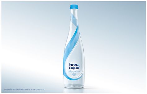 Bon Aqua, Water Bottle Label Design, Water Packaging, Water Bottle Brands, Bottle Design Packaging, S Logo Design, Water Branding, Bottle Label Design, Water Logo