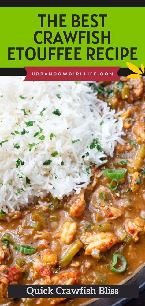 Transform your kitchen into a Cajun haven with our Crawfish Etouffee Recipe - an easy-to-follow guide to creating a true Southern delicacy.|crawfish etouffee recipe easy, crawfish etouffee recipe, crawfish recipes etouffee, easy crawfish recipes etouffee, crawfish etoufee recipe louisiana | Crawfish Etoufee Recipe, Crawfish Etouffee Recipe, Crawfish Étouffée, Crawfish Dishes, Raw Seafood, Louisiana Dishes, Etouffee Recipe, Crawfish Recipes, Cajun Crawfish