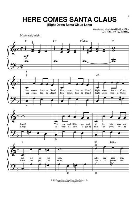 Christmas Piano Sheet Music, Say Your Prayers, Sheet Music Crafts, Hymn Sheet Music, Christmas Lyrics, Christmas Piano, Here Comes Santa Claus, Sheet Music Art, Christmas Sheet Music