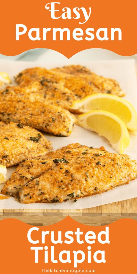 Crusted Tilapia Recipes, Breaded Tilapia, Tilapia Recipes Easy, Baked Tilapia Recipes, Parmesan Crusted Tilapia, Crusted Tilapia, Baked Tilapia, Quick Side Dishes, Tilapia Recipes