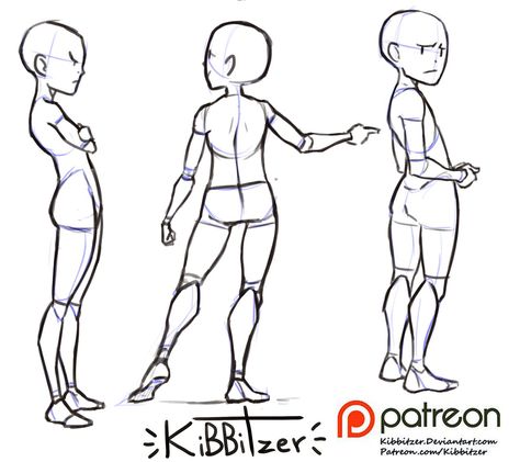 kibbitzer is creating paintings, tutorials, comics. | Patreon Drawing Body Poses, Animation Character, Different Poses, Body Reference Drawing, Anatomy Poses, 캐릭터 드로잉, Anatomy Drawing, Poses References, Figure Drawing Reference