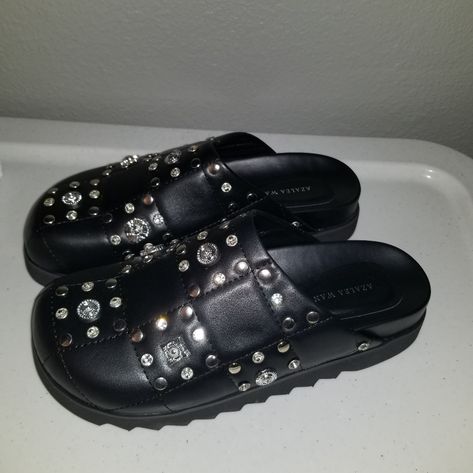 Condition New With Box Women's Azalea Wang Fischer Studded Quilted Platform Mule Clog Size 10 Color Black/Silver *See Pictures For Measurements* Smoke And Pet Free Home Any Questions Feel Free To Ask! Platform Mules, Azalea Wang, Mule Clogs, Mule, Black Silver, Clogs, Black Color, Size 10, Feel Free