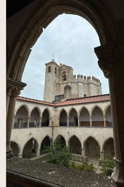 Convent in Tomar, cloudy sky, framed by oval doorway Day Trips From Lisbon, Portugal Travel, Gorgeous View, Places To Eat, Day Off, Night In, Lisbon, Day Trip, Great Places