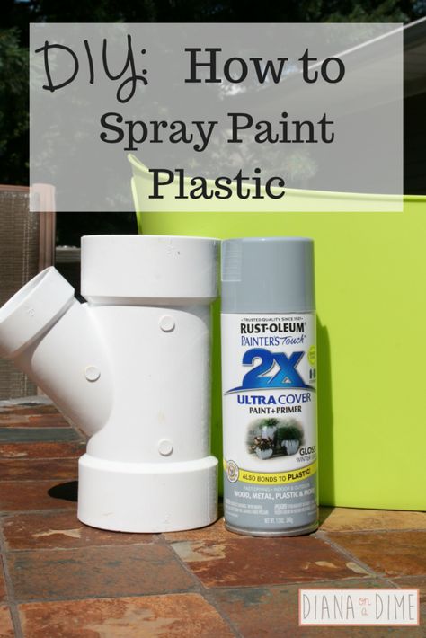 DIY: How to Spray Paint Plastic - Diana on a Dime Spray Painted Plastic Drawers, Painting Plastic Bins, Paint Plastic Drawers, Plastic Drawer Makeover, Vinyl Spray Paint, Painted Trash Cans, Spray Paint Plastic, Best Spray Paint, How To Spray Paint